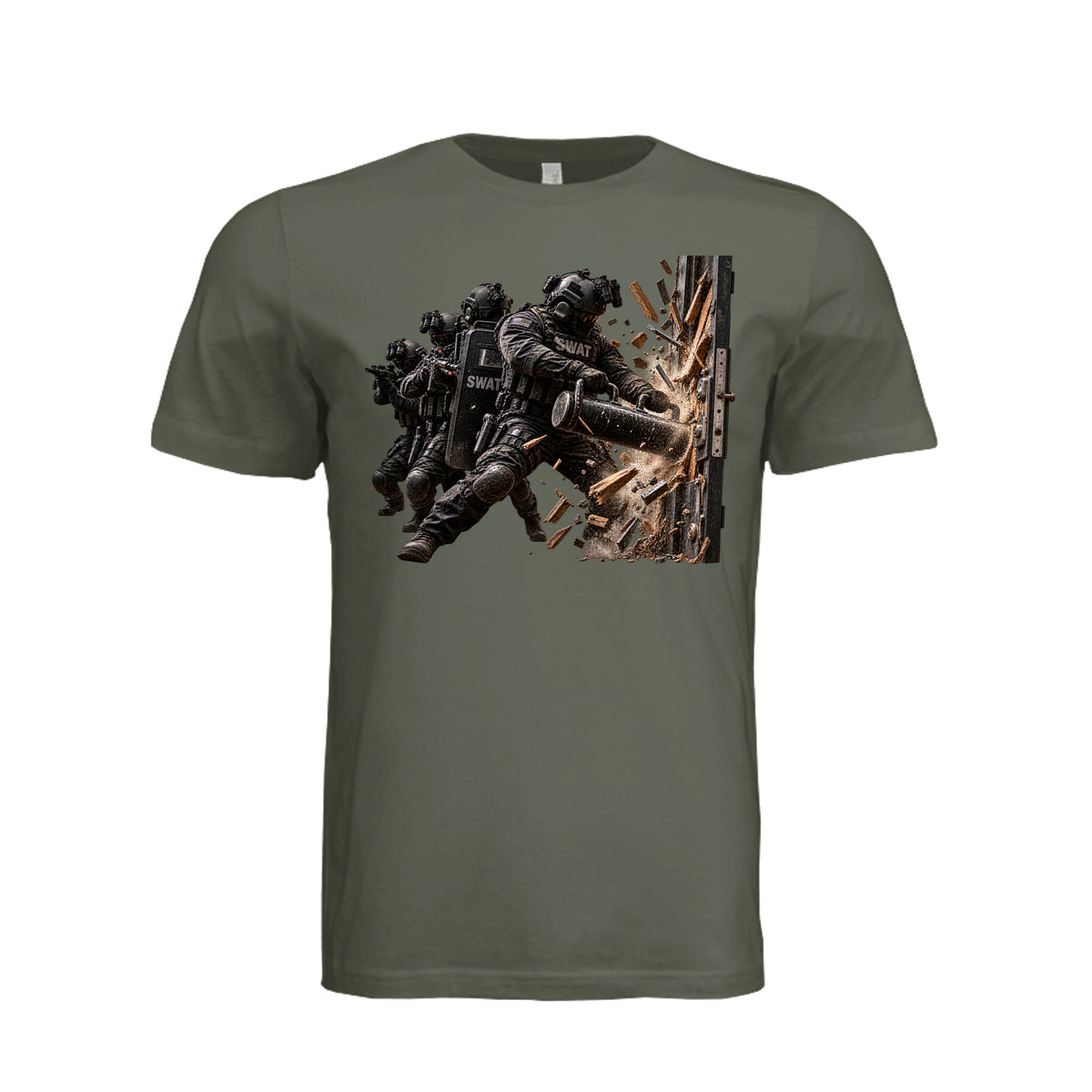 SWAT Breacher T-Shirt - Dark Olive | Ironsight Syndicate