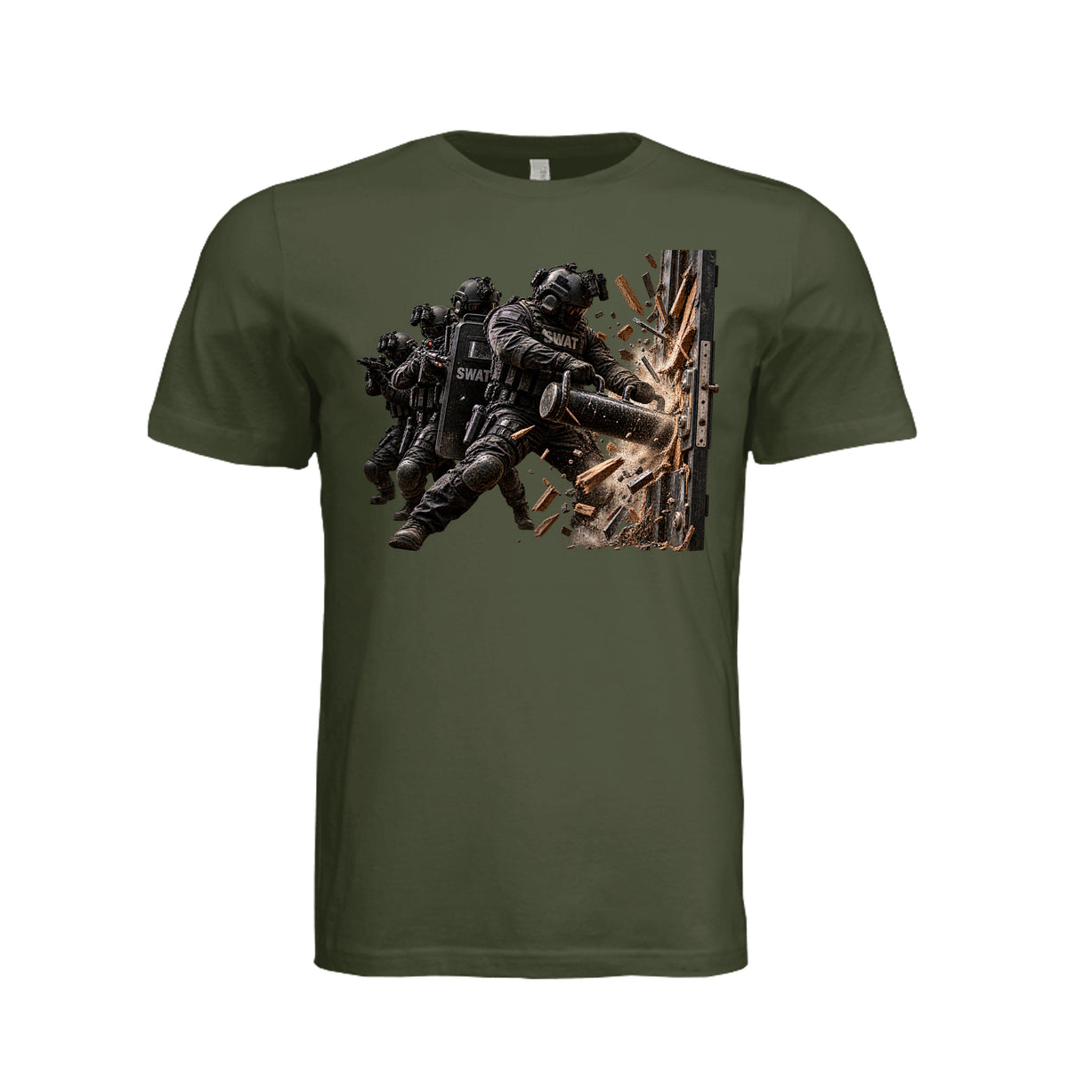 SWAT Breacher T-Shirt - Military Green | Ironsight Syndicate