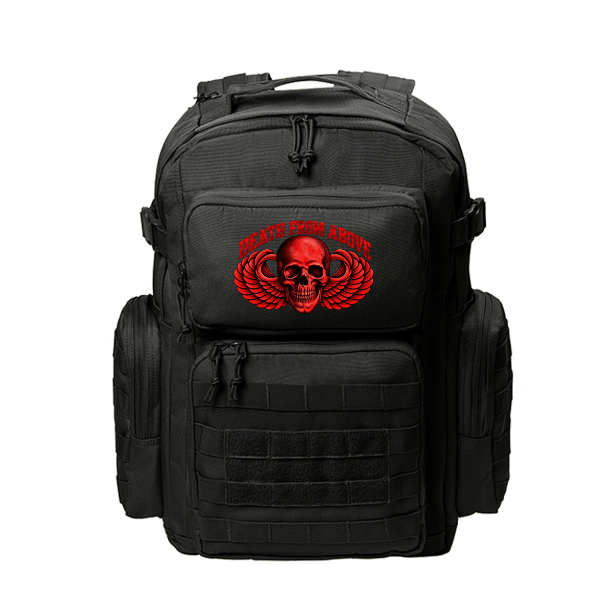 Airborne Death From Above Assault Pack (Red) - Black | Ironsight Syndicate