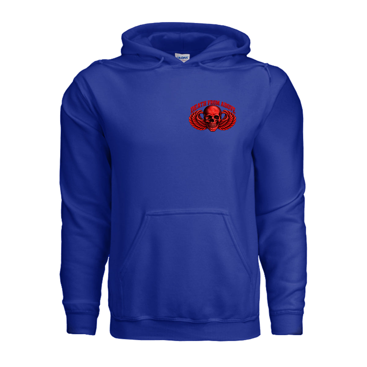 Airborne Death From Above Hoodie (Red) - Royal | Ironsight Syndicate