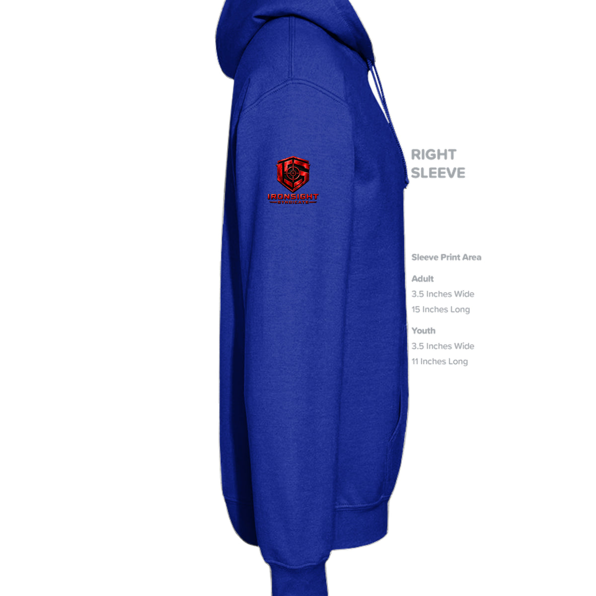 Airborne Death From Above Hoodie (Red) - Royal (Right Sleeve) | Ironsight Syndicate