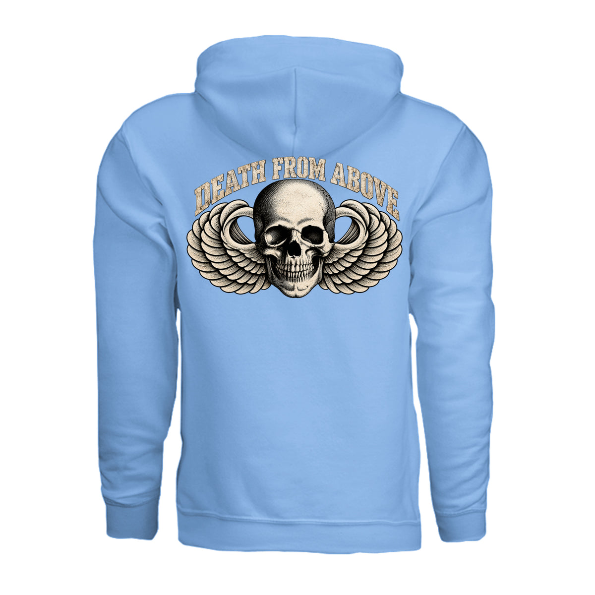 Airborne Death From Above Hoodie - Carolina Blue (Back) | Ironsight Syndicate