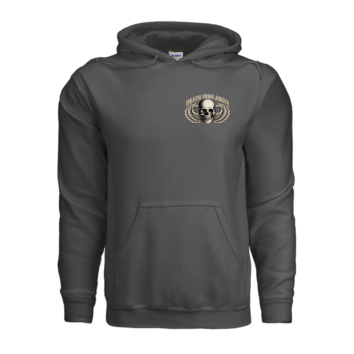 Airborne Death From Above Hoodie - Charcoal | Ironsight Syndicate