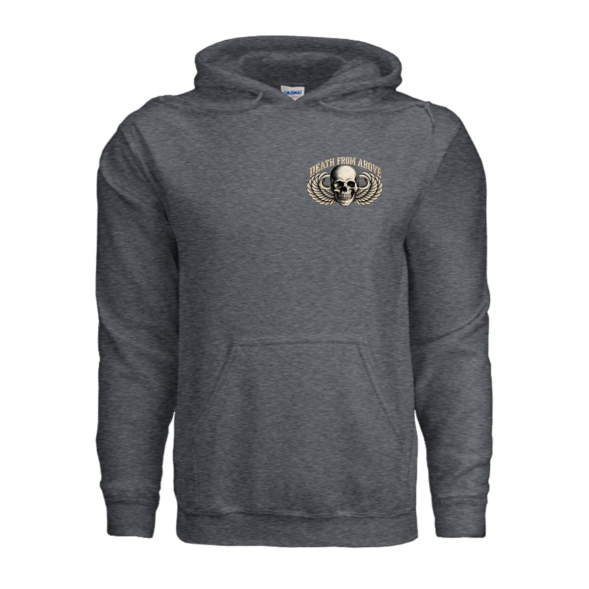 Airborne Death From Above Hoodie - Dark Heather | Ironsight Syndicate