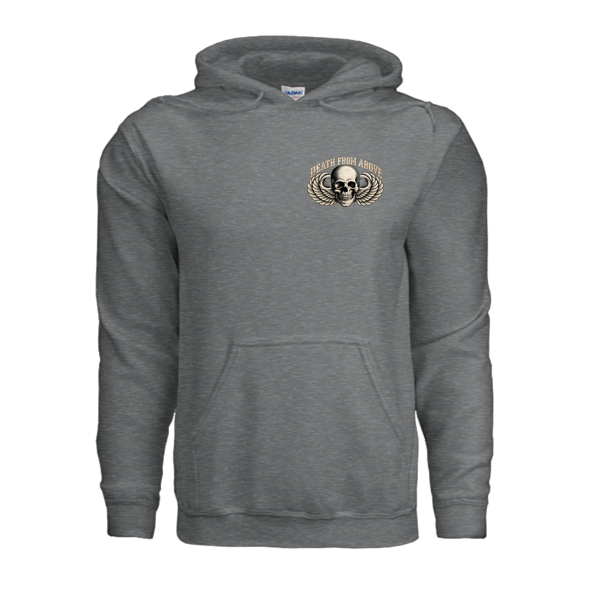 Airborne Death From Above Hoodie - Fan Charcoal Heather | Ironsight Syndicate