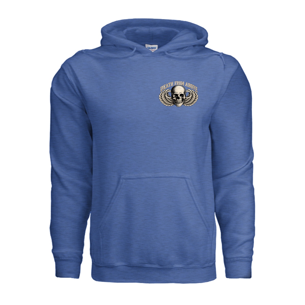 Airborne Death From Above Hoodie - Heather Deep Royal | Ironsight Syndicate