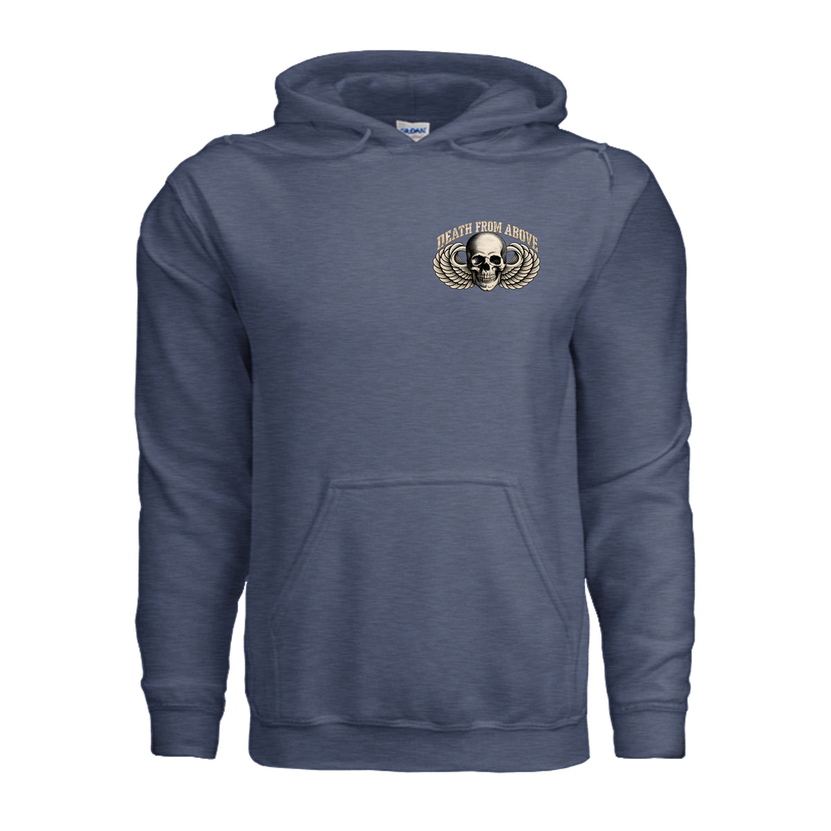 Airborne Death From Above Hoodie - Heather Sport Dark Navy | Ironsight Syndicate