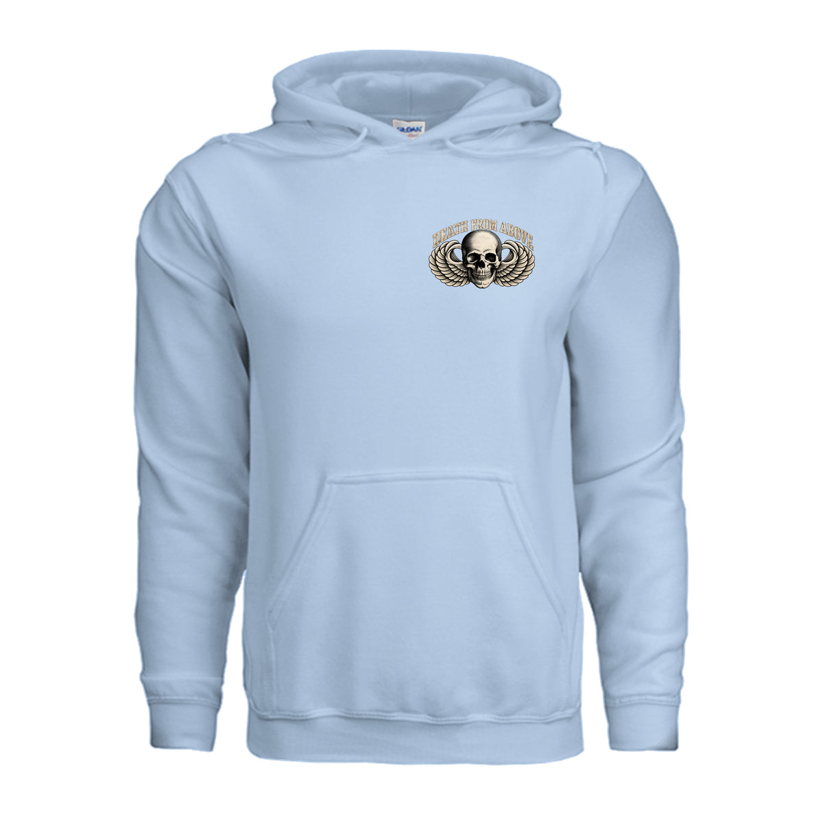 Airborne Death From Above Hoodie - Light Blue | Ironsight Syndicate