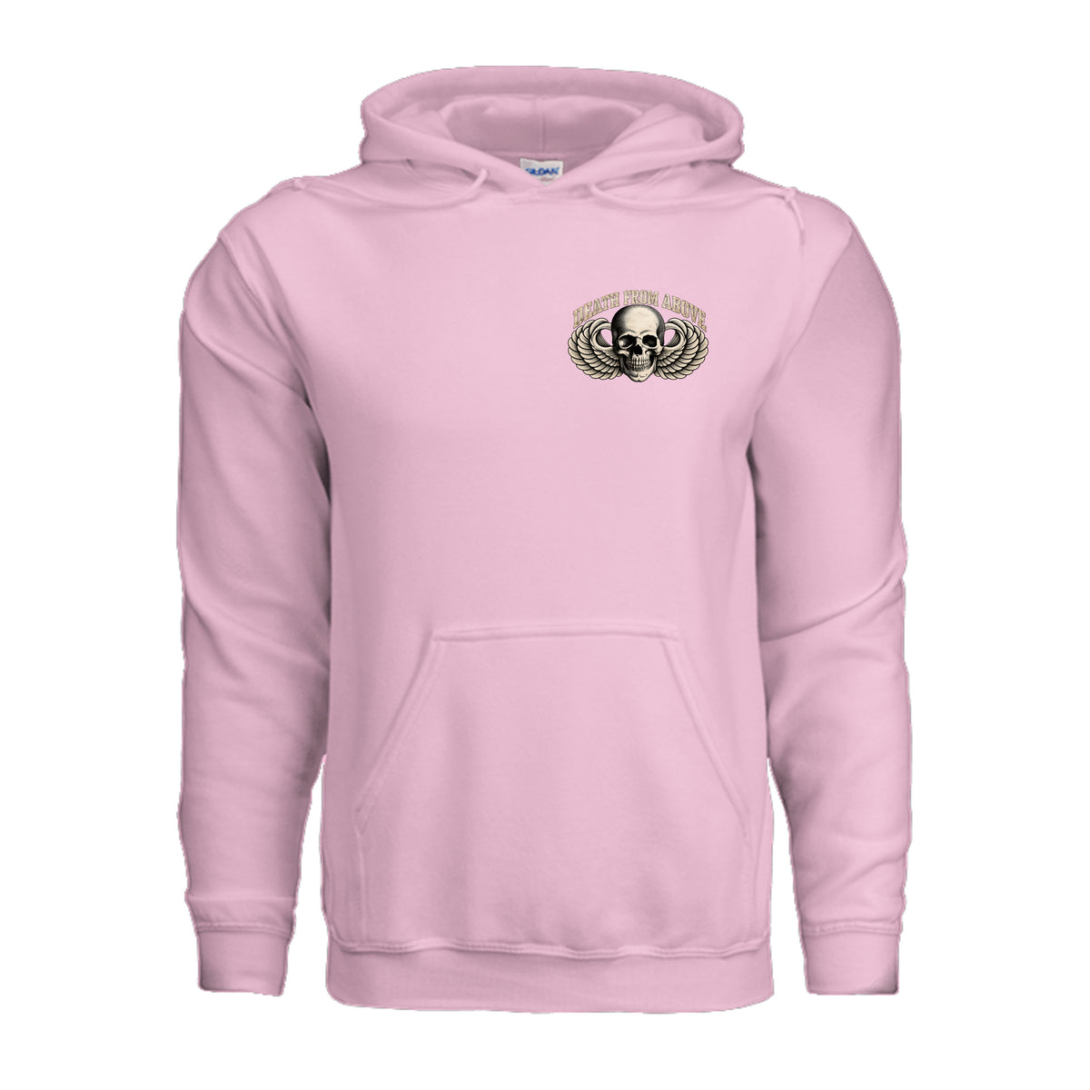 Airborne Death From Above Hoodie - Light Pink | Ironsight Syndicate