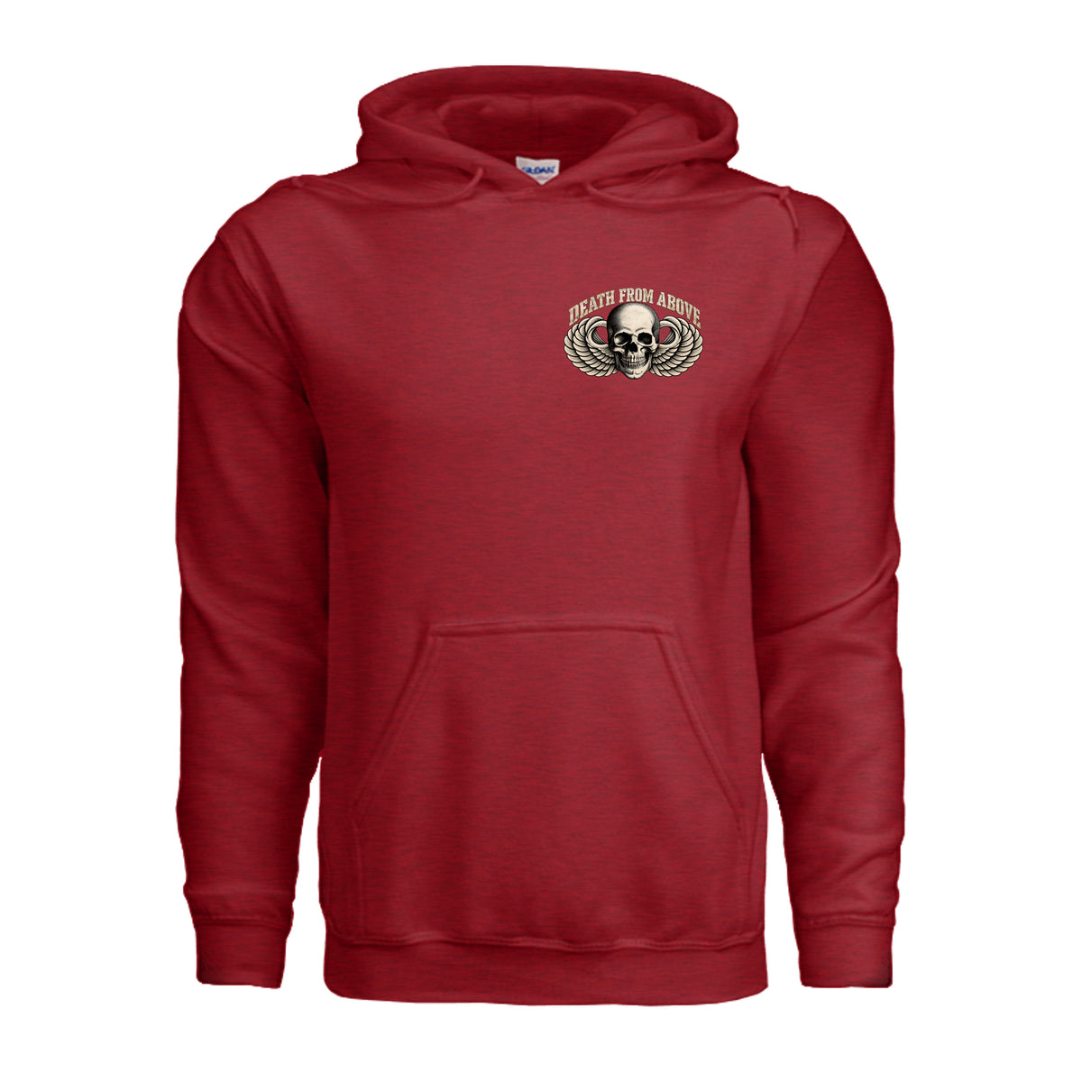 Airborne Death From Above Hoodie - Antique Cherry Red | Ironsight Syndicate