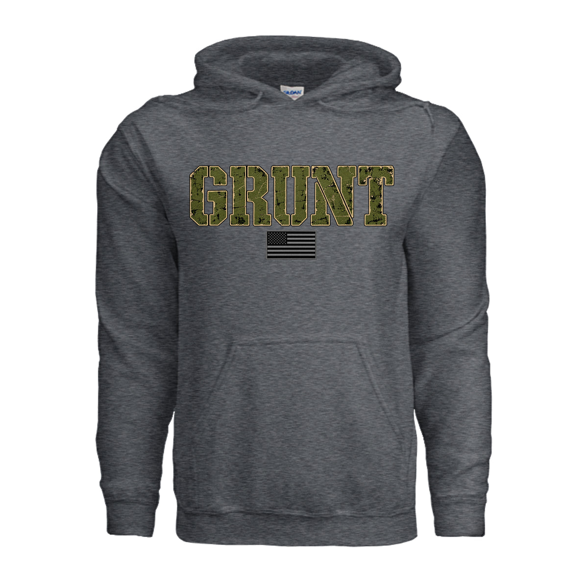 GRUNT Hoodie - Dark Heather | Ironsight Syndicate