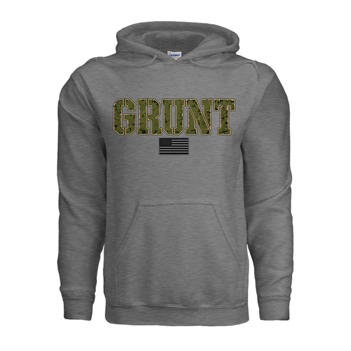 GRUNT Hoodie - Graphite Heather | Ironsight Syndicate
