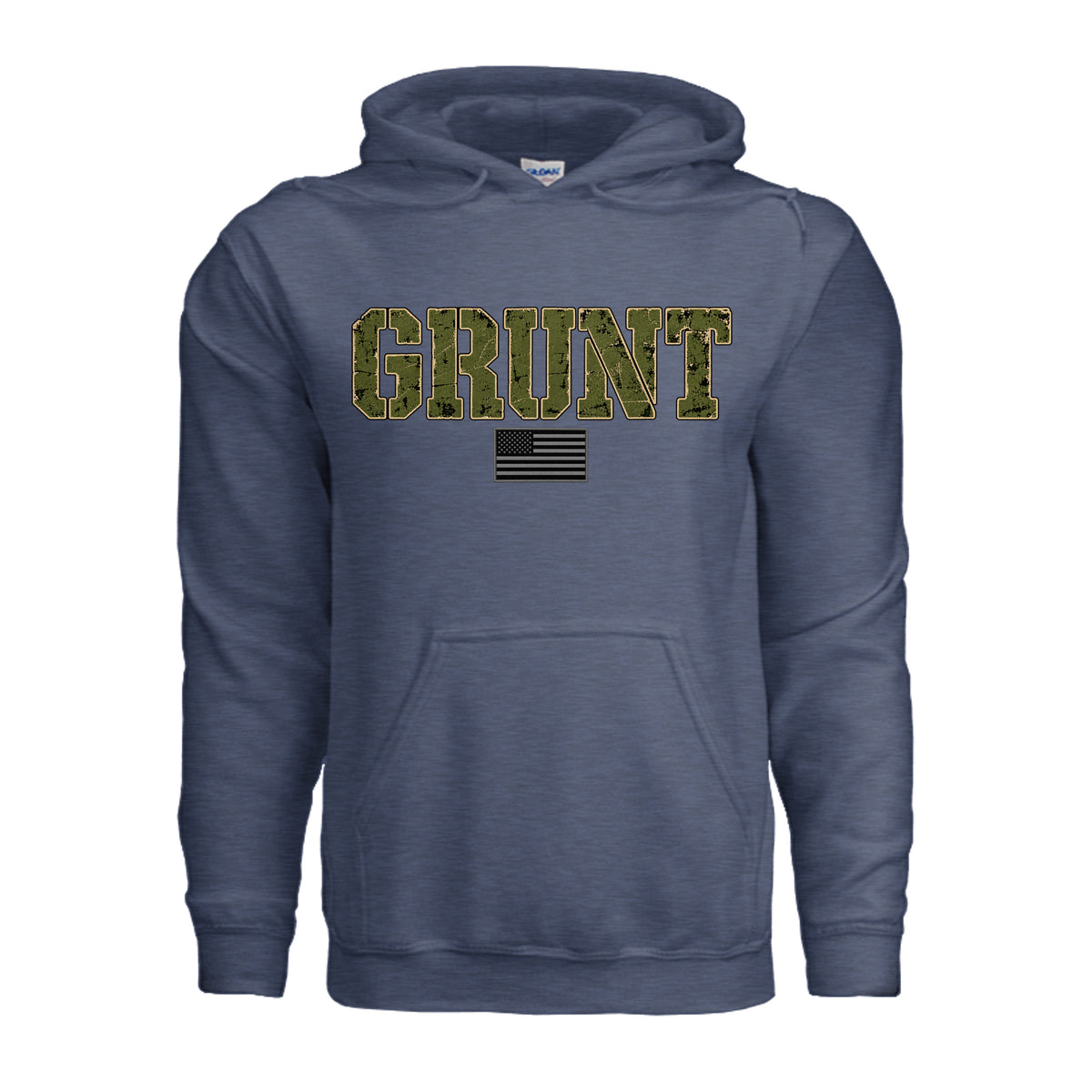 GRUNT Hoodie - Heather Sport Dark Navy | Ironsight Syndicate