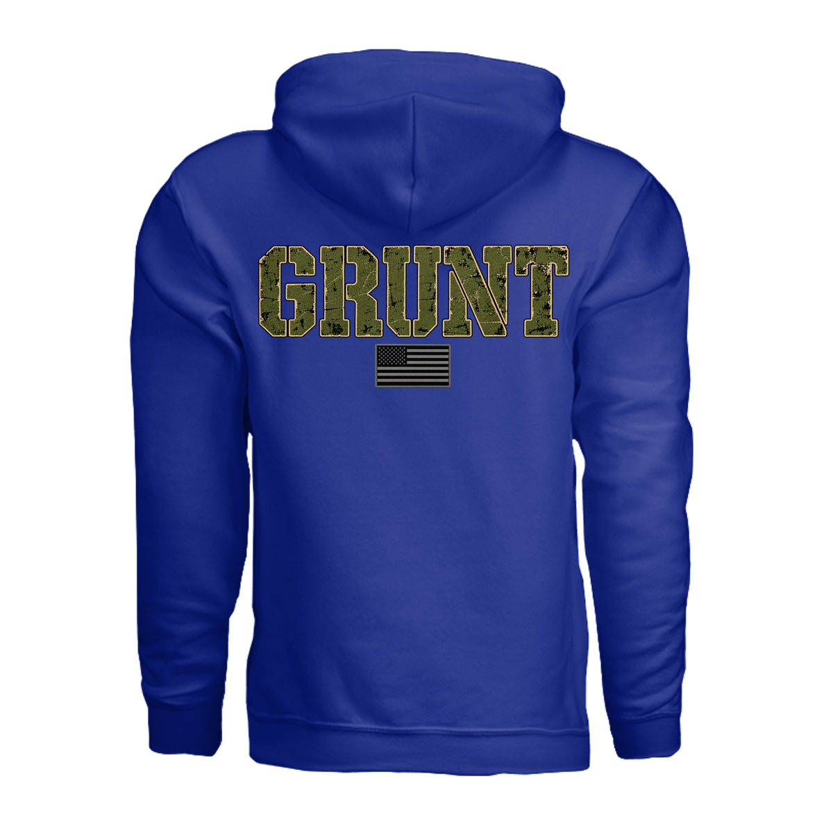 GRUNT Hoodie - Royal (Back) | Ironsight Syndicate