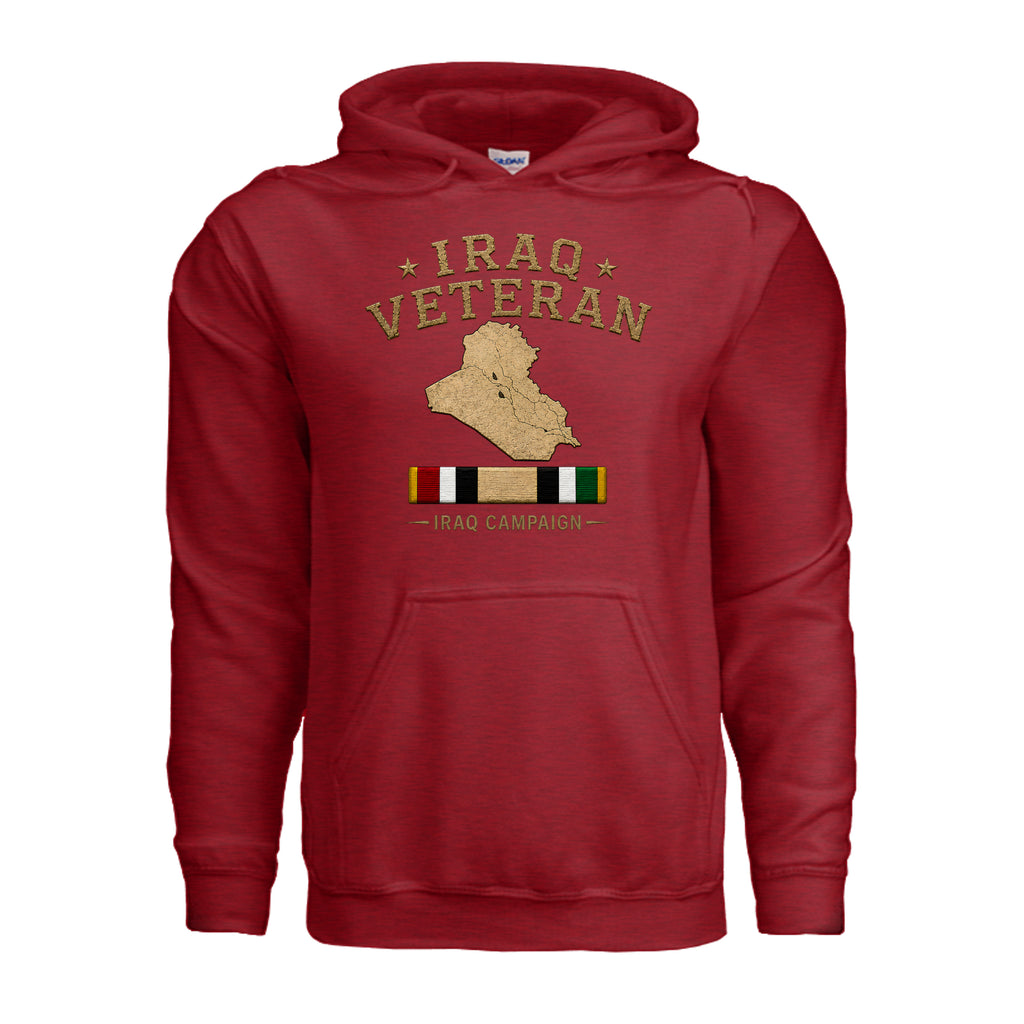 Iraq Veteran Hoodie - Antique Cherry Red | Ironsight Syndicate