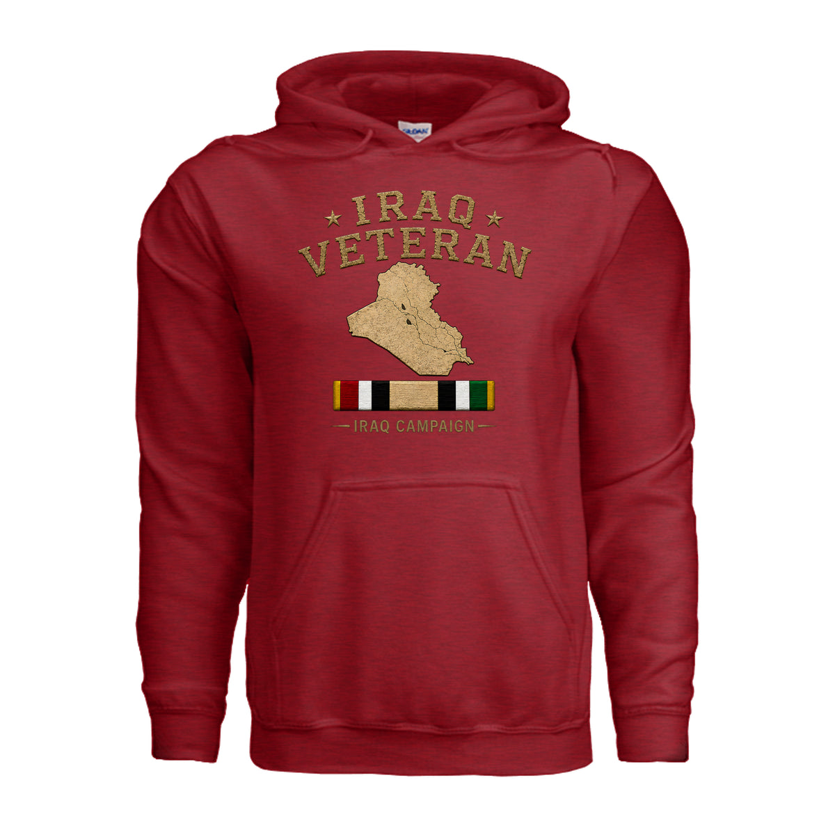 Iraq Veteran Hoodie - Antique Cherry Red | Ironsight Syndicate
