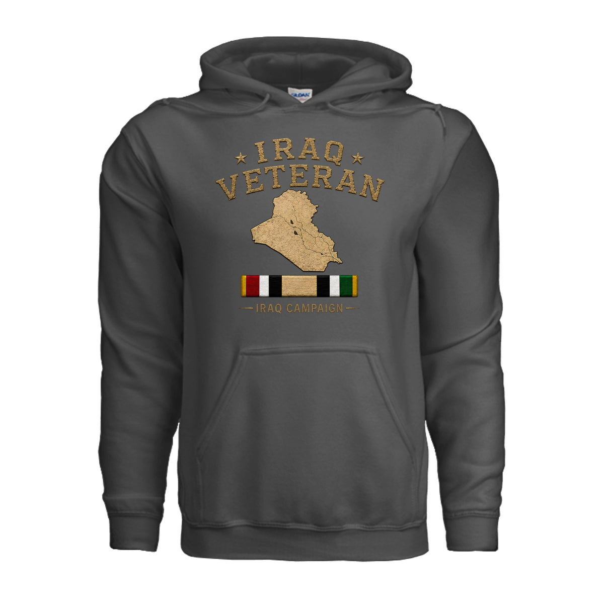 Iraq Veteran Hoodie - Charcoal | Ironsight Syndicate
