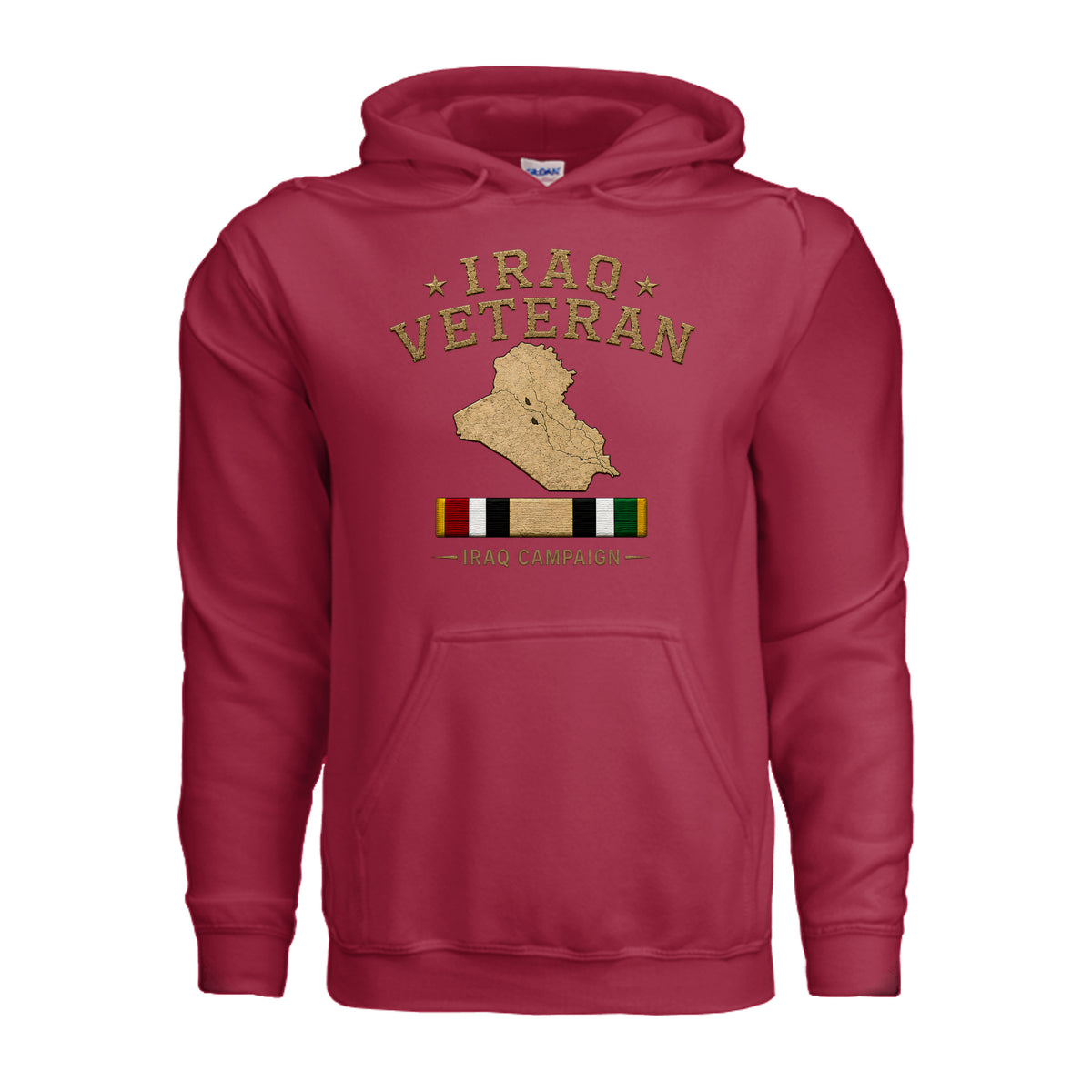 Iraq Veteran Hoodie - Cherry Red | Ironsight Syndicate