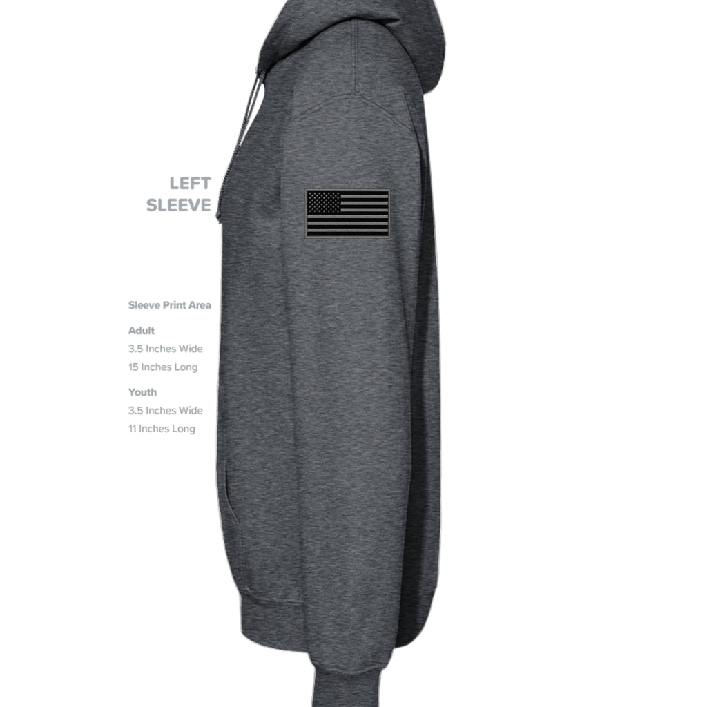 Iraq Veteran Hoodie - Dark Heather (Left Sleeve) | Ironsight Syndicate