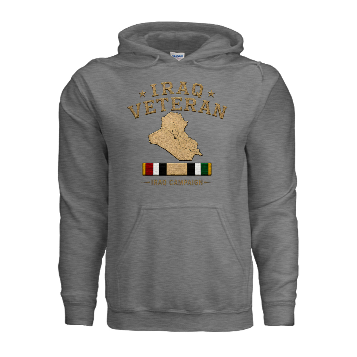 Iraq Veteran Hoodie - Graphite Heather | Ironsight Syndicate