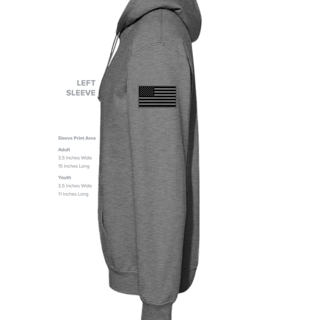 Iraq Veteran Hoodie - Graphite Heather (Left Sleeve) | Ironsight Syndicate