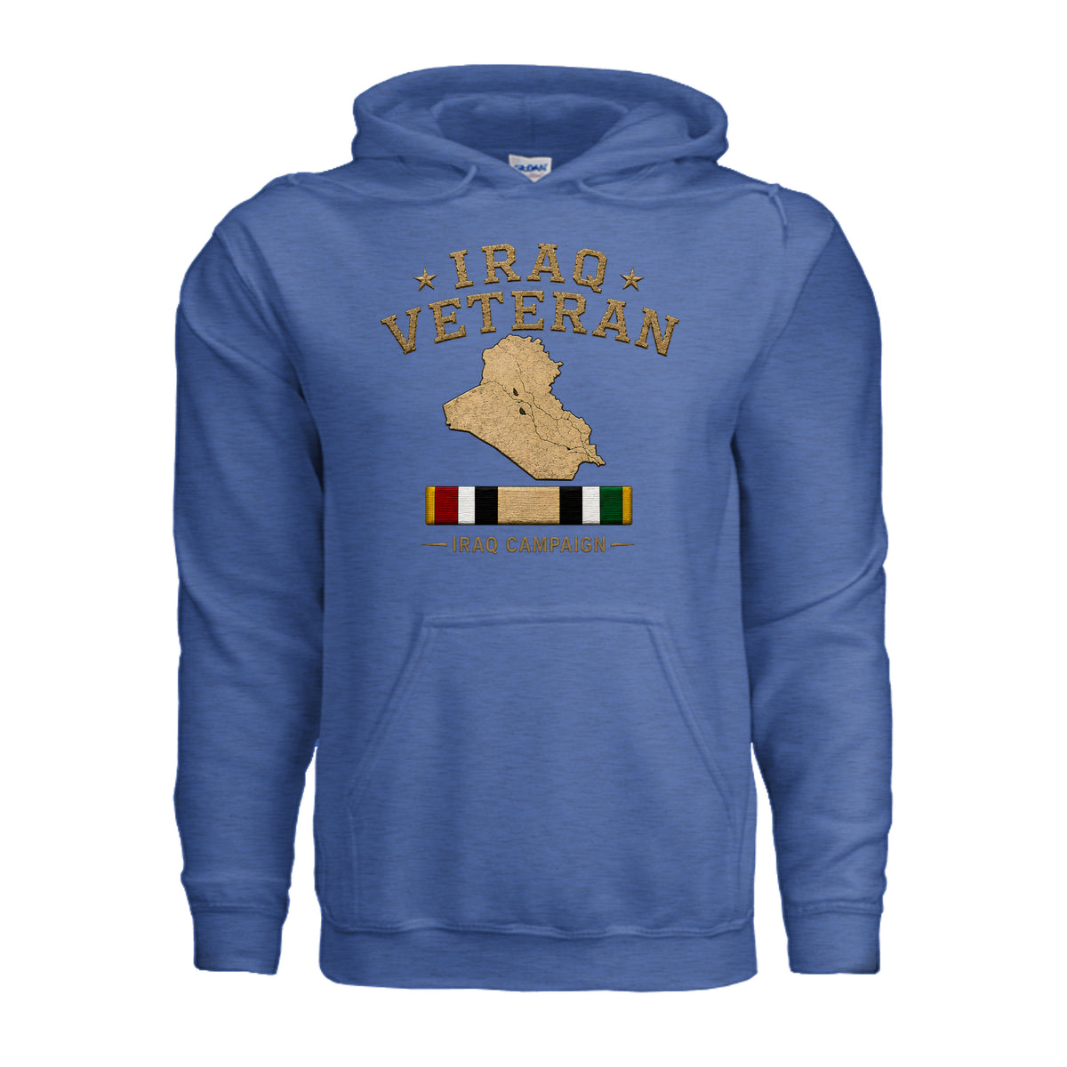 Iraq Veteran Hoodie - Heather Deep Royal | Ironsight Syndicate
