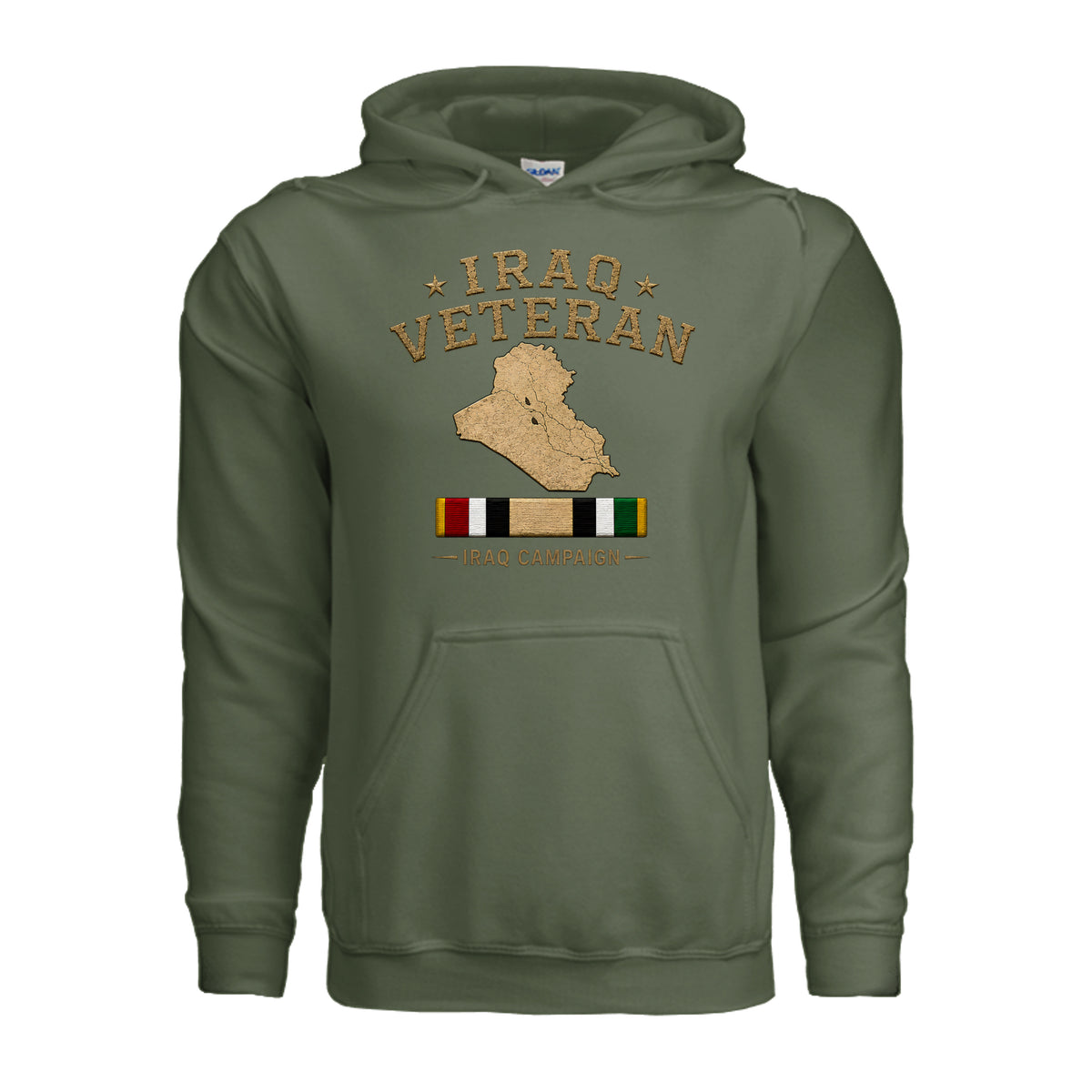 Iraq Veteran Hoodie - Military Green | Ironsight Syndicate