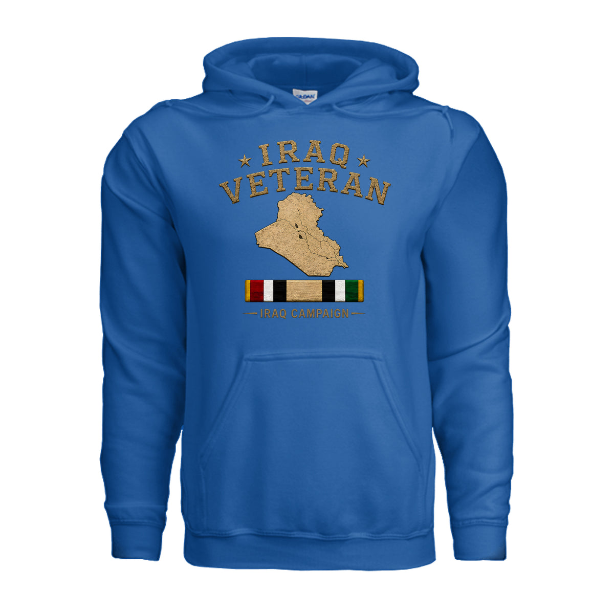Iraq Veteran Hoodie - Neon Blue | Ironsight Syndicate