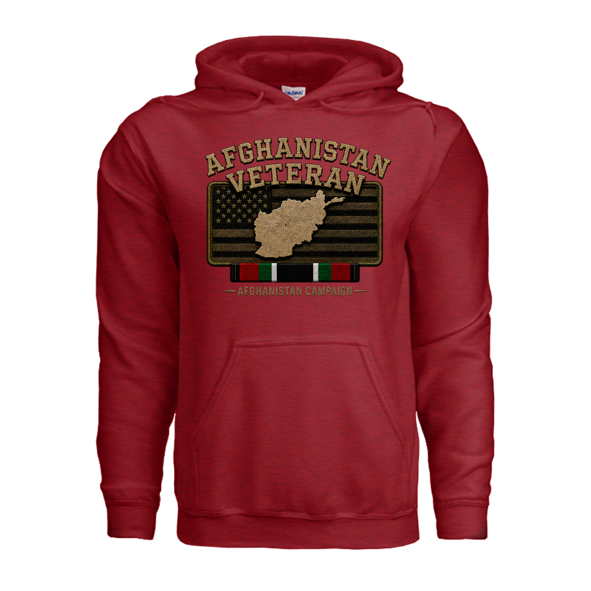 Afghanistan Veteran Hoodie - Antique Cherry Red | Ironsight Syndicate