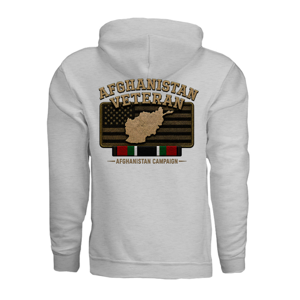 Afghanistan Veteran Hoodie - Ash (Back) | Ironsight Syndicate