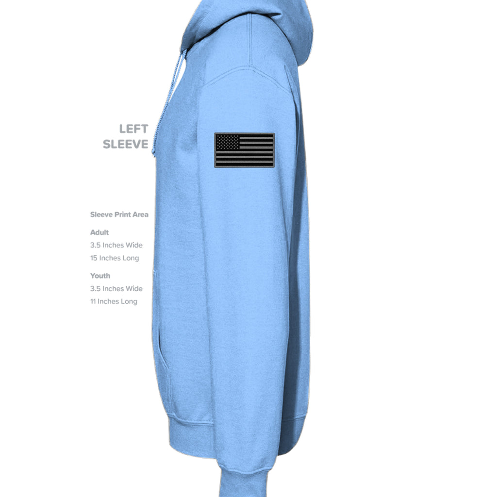Afghanistan Veteran Hoodie - Carolina Blue (Left Sleeve) | Ironsight Syndicate