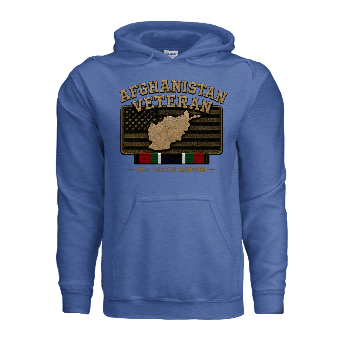 Afghanistan Veteran Hoodie - Heather Deep Royal | Ironsight Syndicate