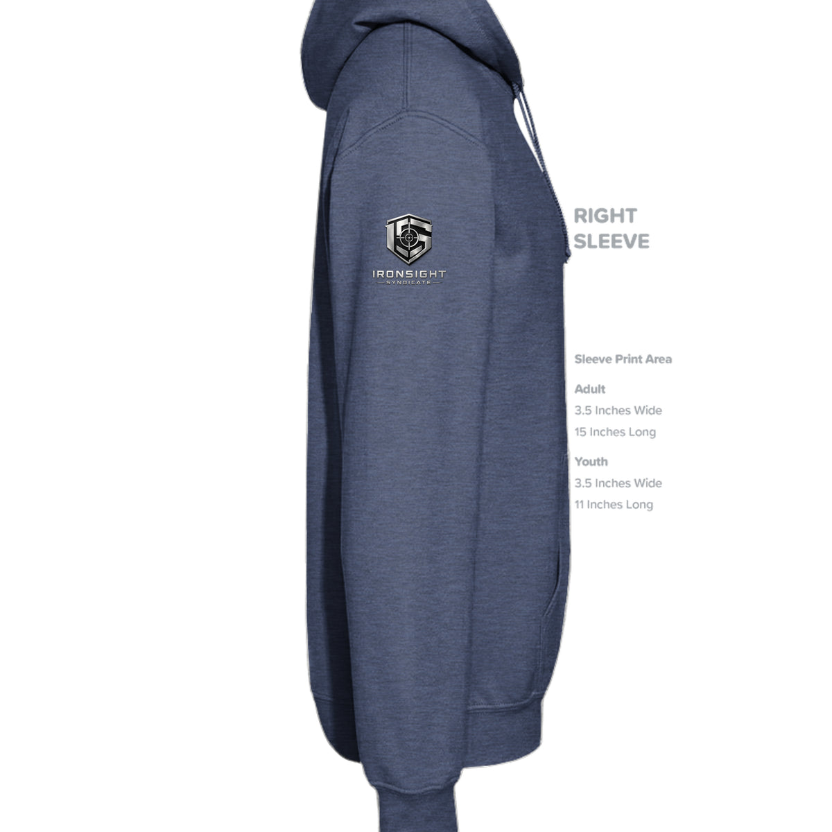 Afghanistan Veteran Hoodie - Heather Sport Dark Navy (Right Sleeve) | Ironsight Syndicate