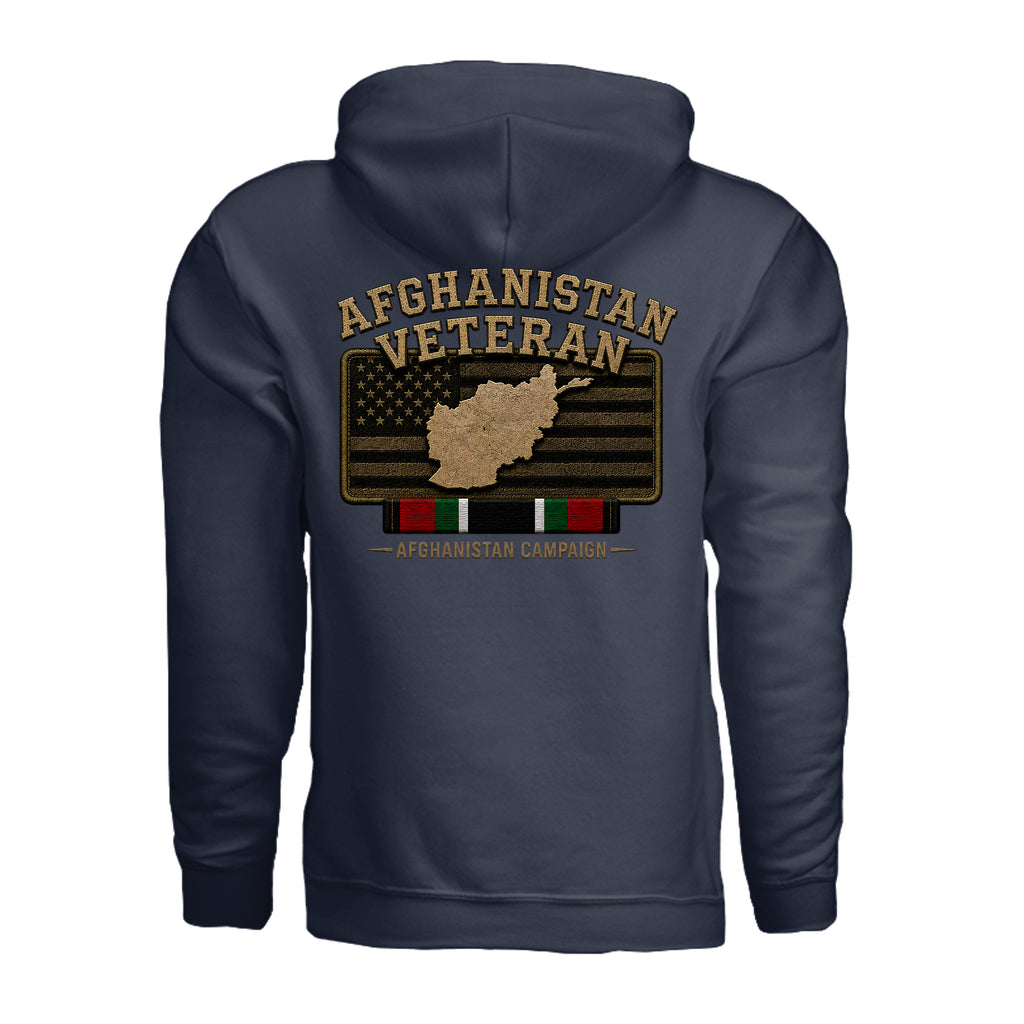 Afghanistan Veteran Hoodie - Navy (Back) | Ironsight Syndicate