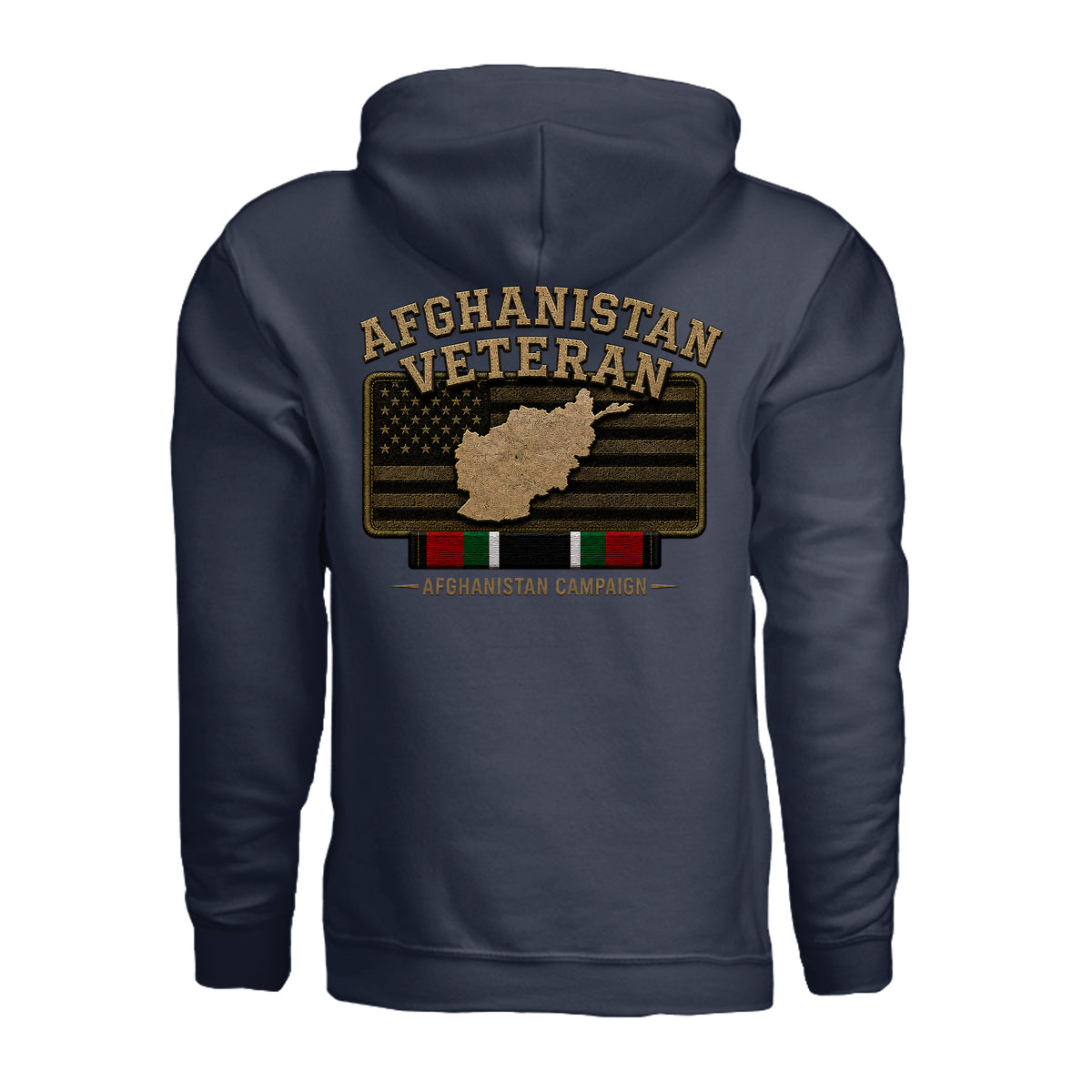 Afghanistan Veteran Hoodie - Navy (Back) | Ironsight Syndicate
