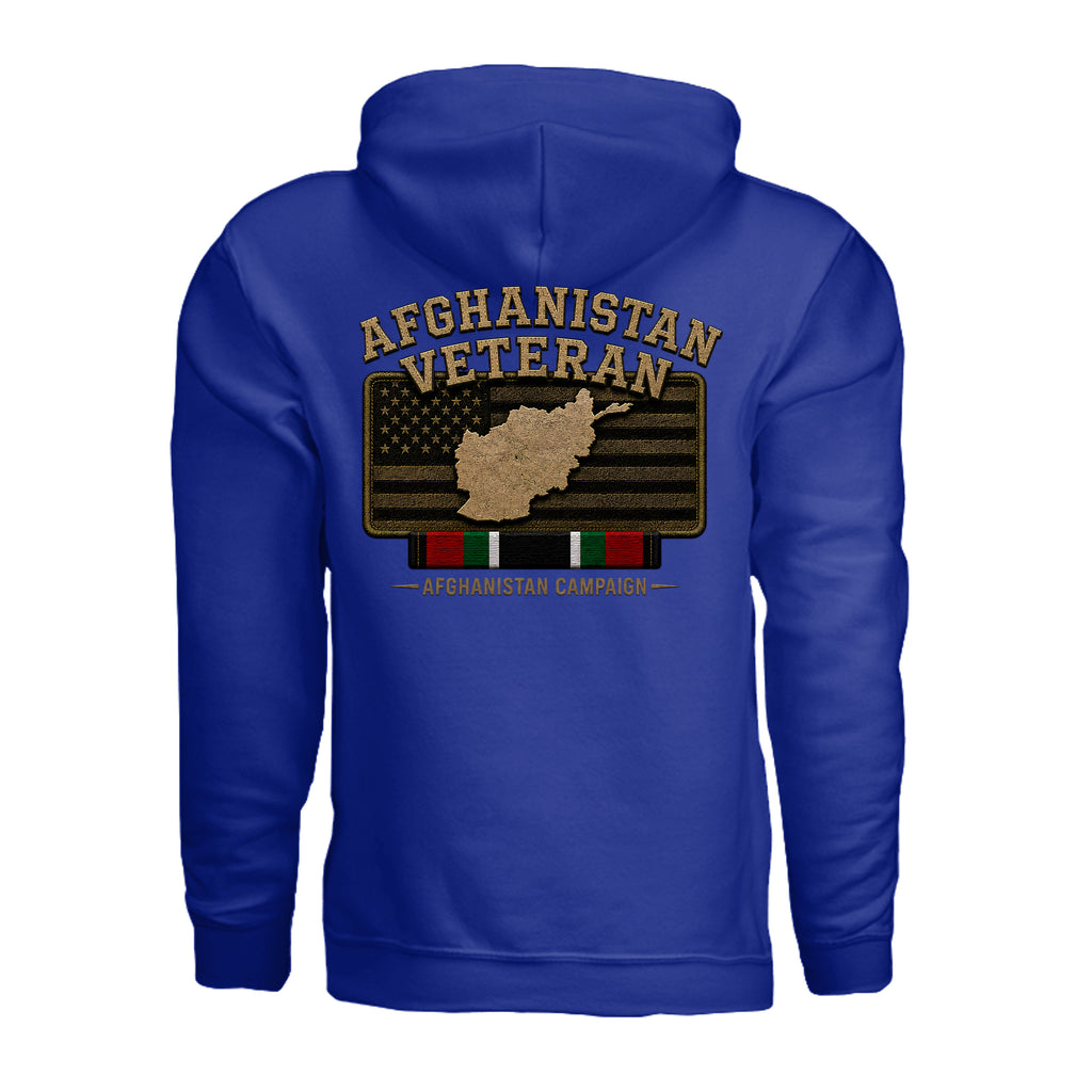 Afghanistan Veteran Hoodie - Royal (Back) | Ironsight Syndicate