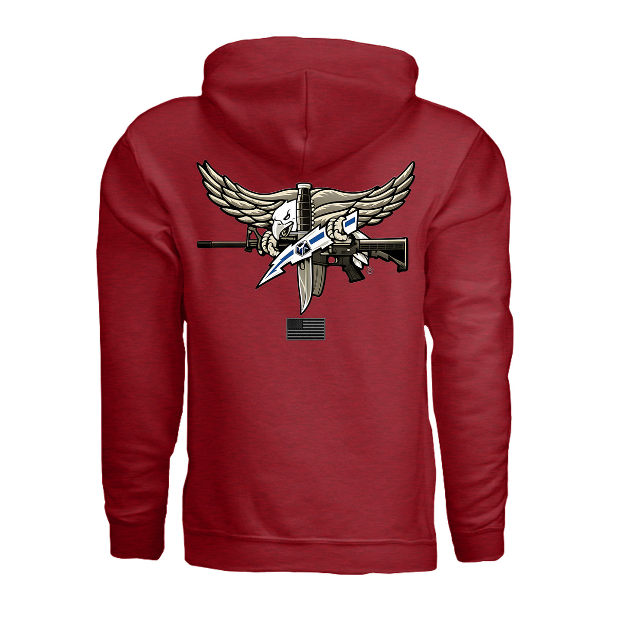 SWAT Eagle Hoodie - Antique Cherry Red (Back) | Ironsight Syndicate