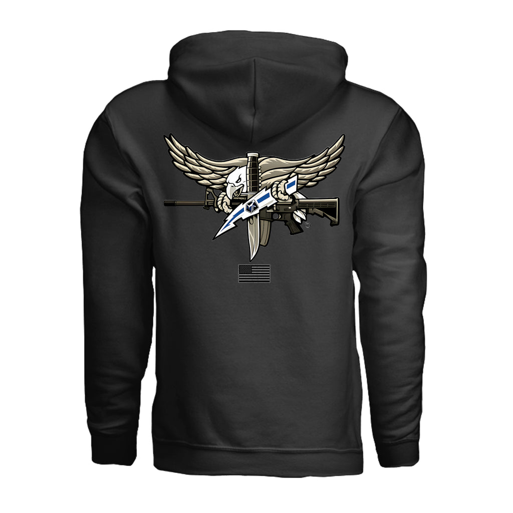 SWAT Eagle Hoodie - Black (Back) | Ironsight Syndicate