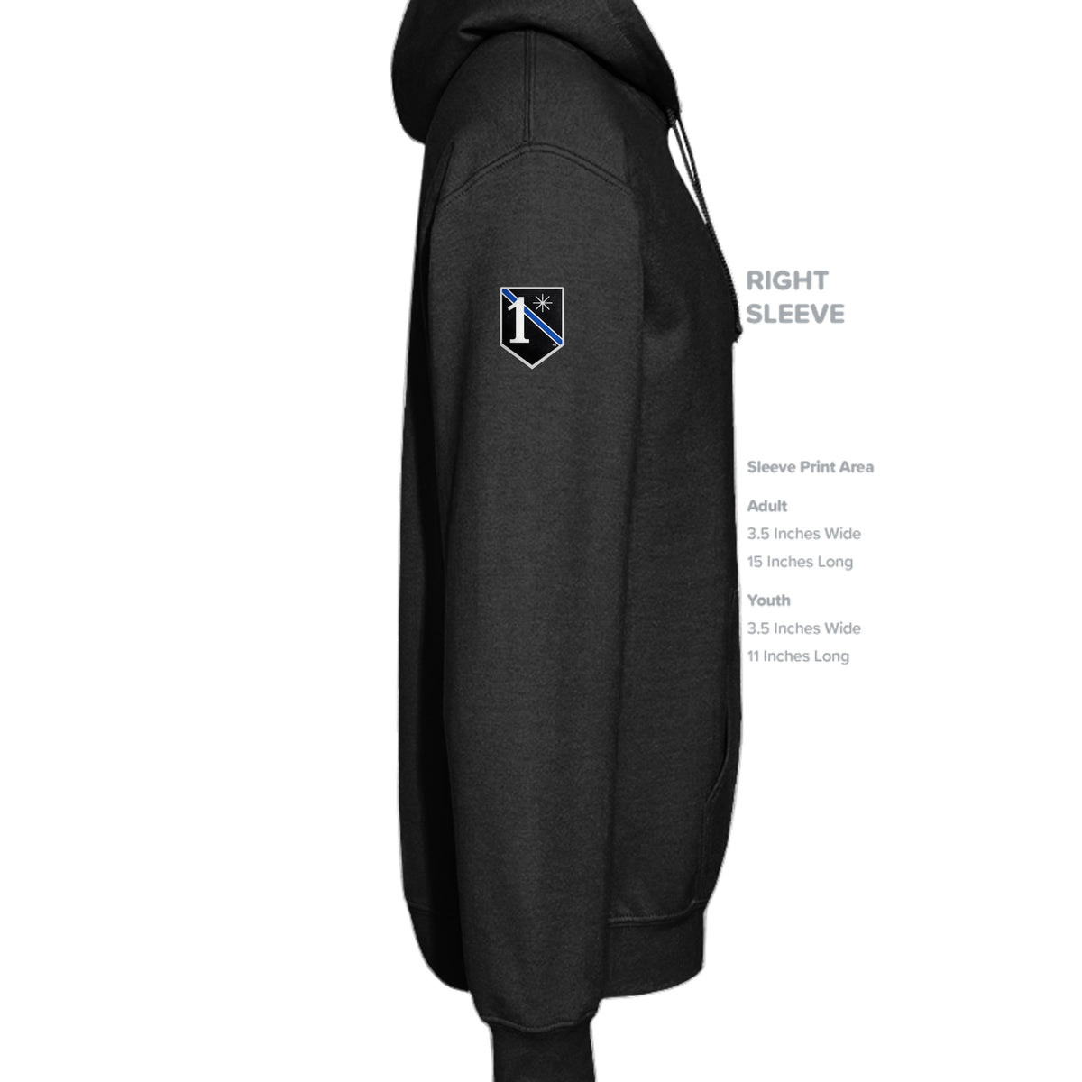 SWAT Eagle Hoodie - Black (Right Sleeve) | Ironsight Syndicate