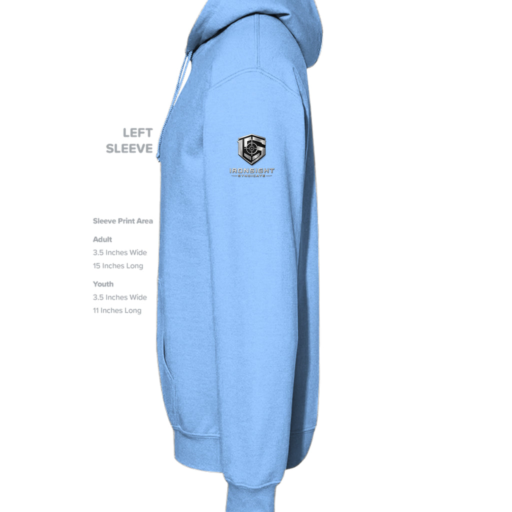 SWAT Eagle Hoodie - Carolina Blue (Left Sleeve) | Ironsight Syndicate