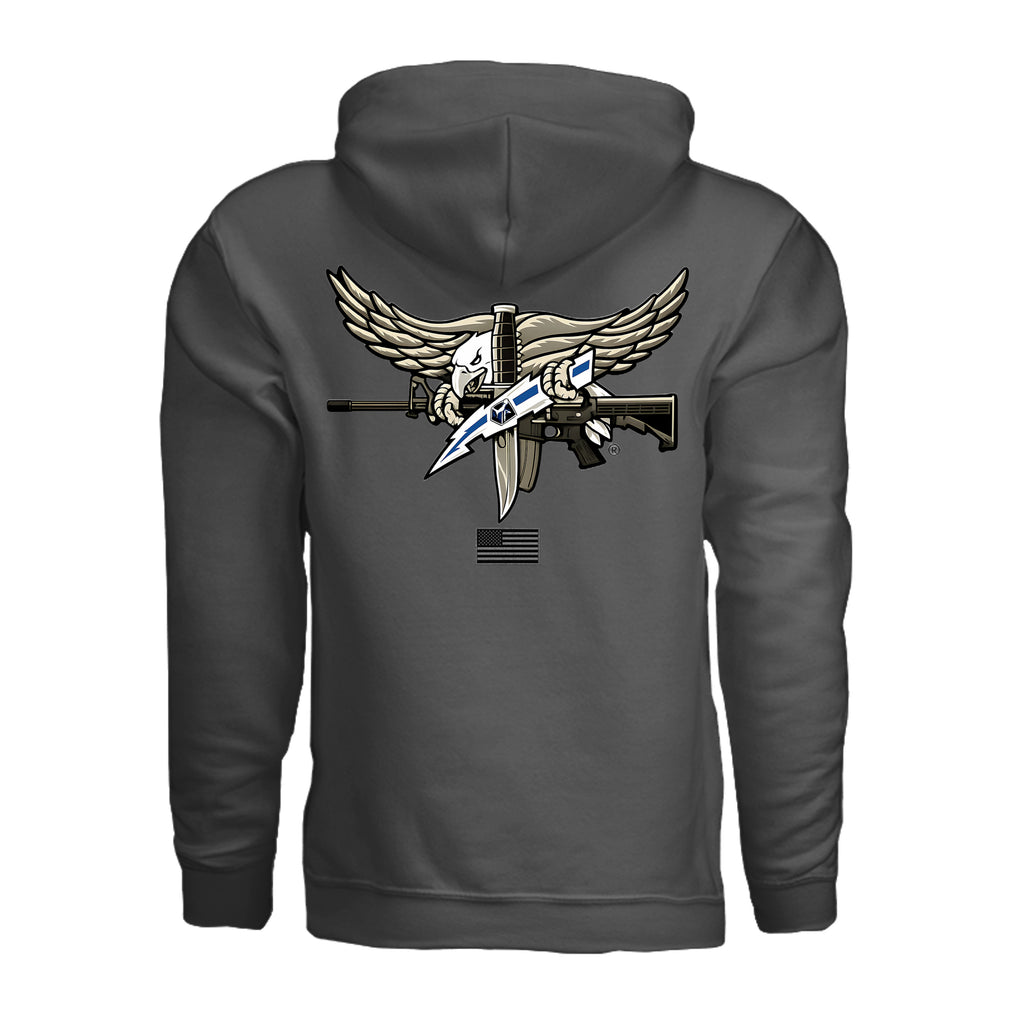 SWAT Eagle Hoodie - Charcoal (Back) | Ironsight Syndicate