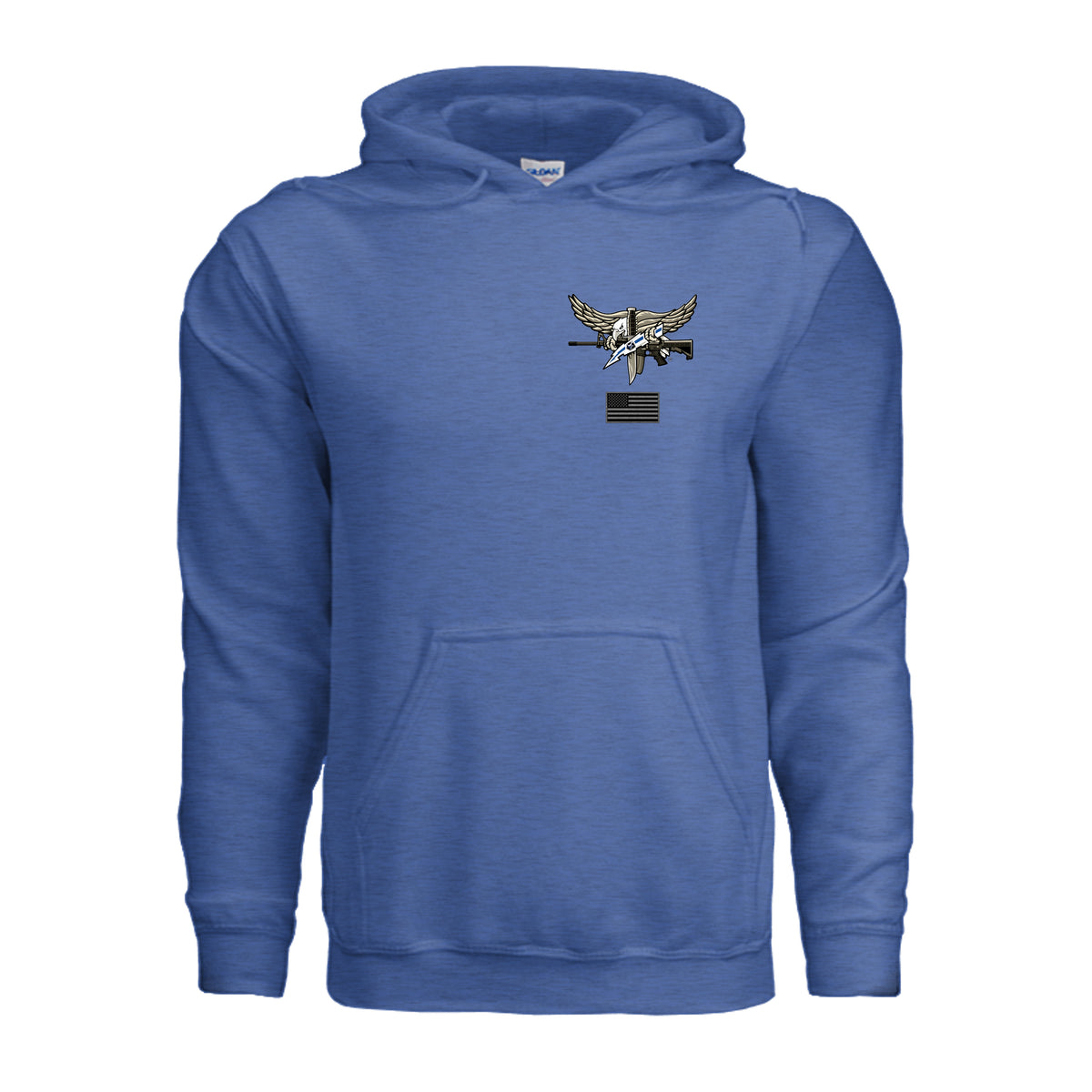 SWAT Eagle Hoodie - Heather Deep Royal | Ironsight Syndicate