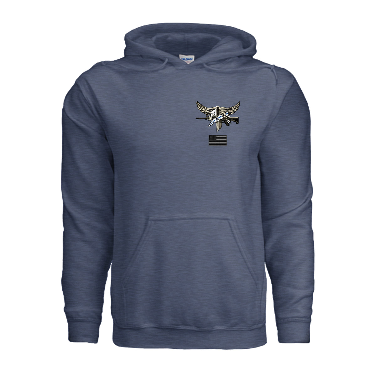 SWAT Eagle Hoodie - Heather Sport Dark Navy | Ironsight Syndicate