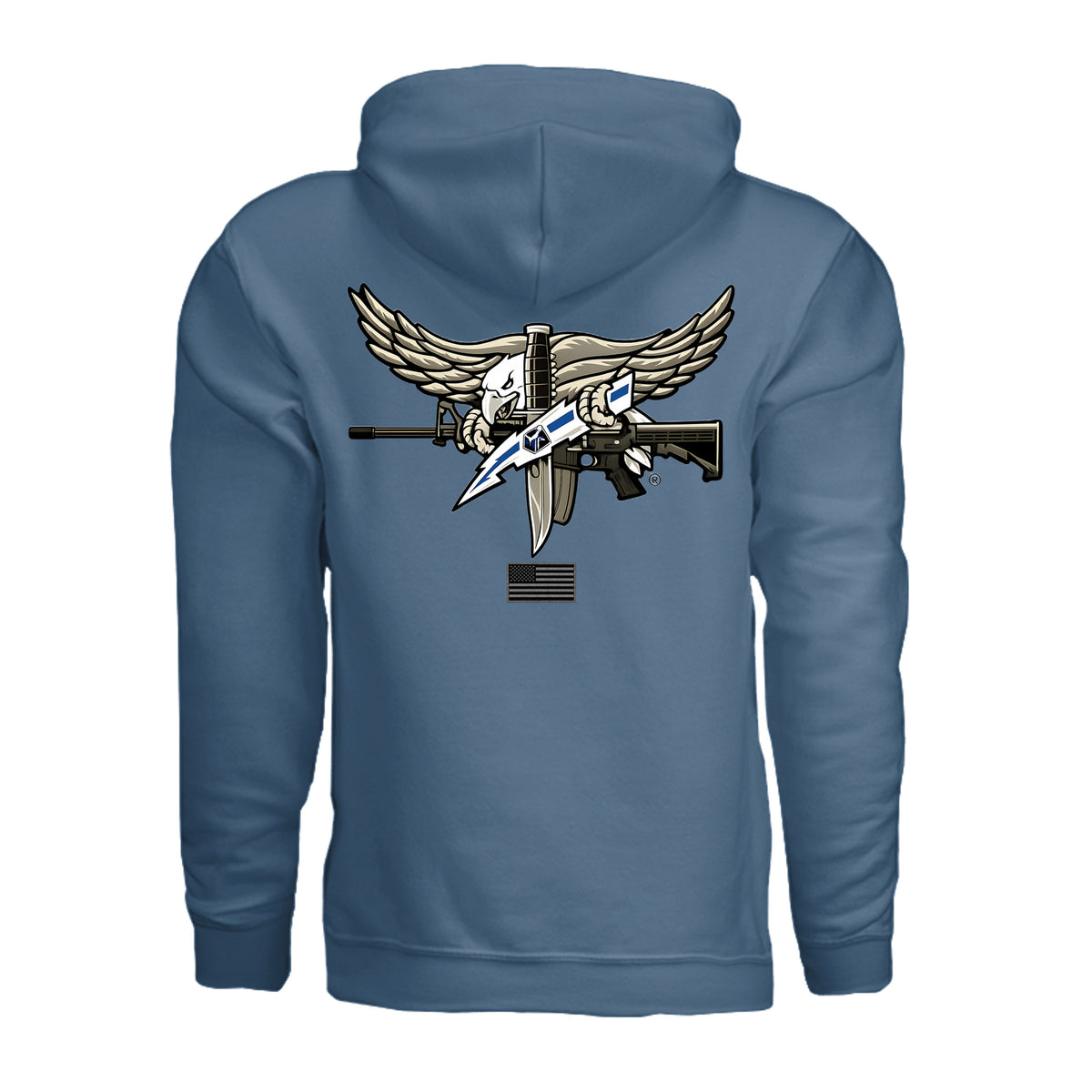 SWAT Eagle Hoodie - Indigo Blue (Back) | Ironsight Syndicate