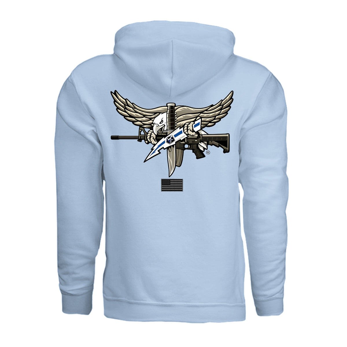 SWAT Eagle Hoodie - Light Blue (Back) | Ironsight Syndicate