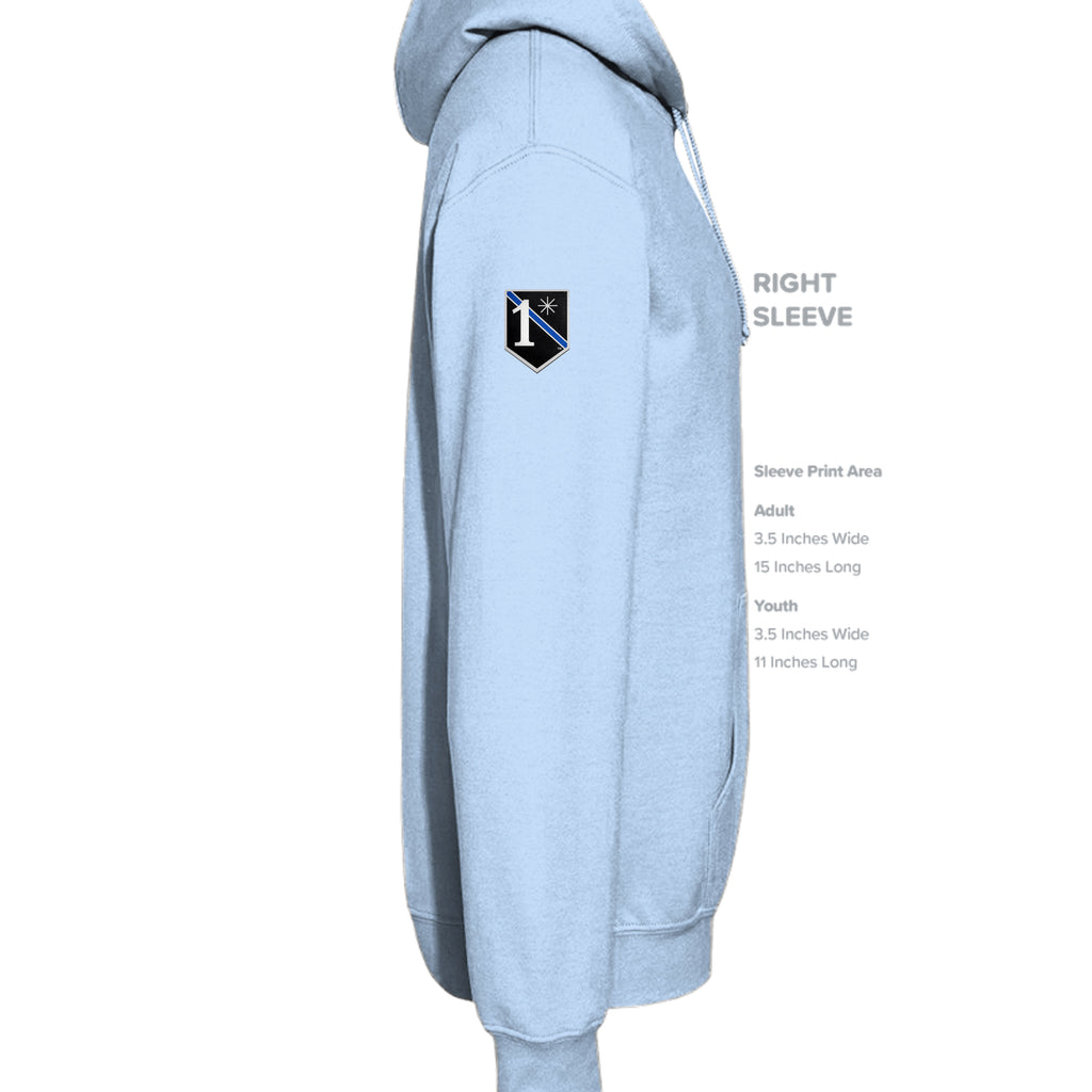 SWAT Eagle Hoodie - Light Blue (Right Sleeve) | Ironsight Syndicate