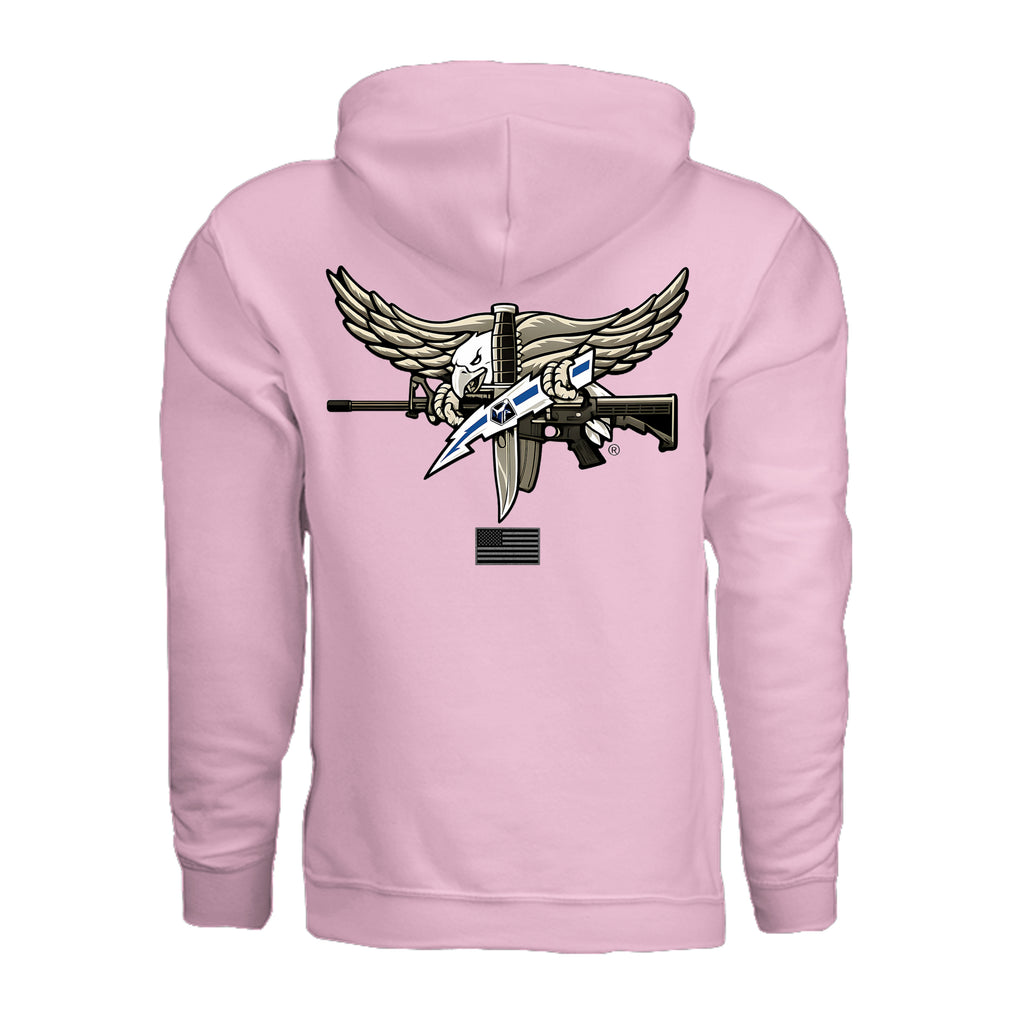 SWAT Eagle Hoodie - Light Pink (Back) | Ironsight Syndicate