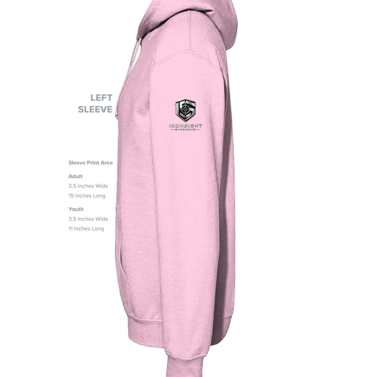 SWAT Eagle Hoodie - Light Pink (Left Sleeve) | Ironsight Syndicate