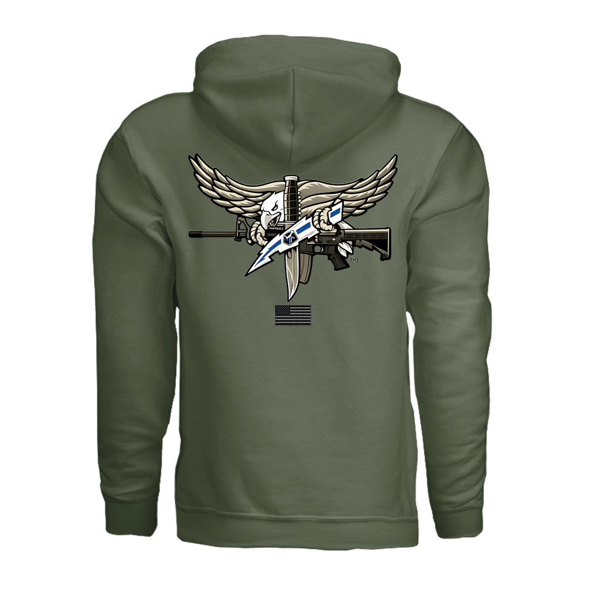 SWAT Eagle Hoodie - Military Green (Back) | Ironsight Syndicate