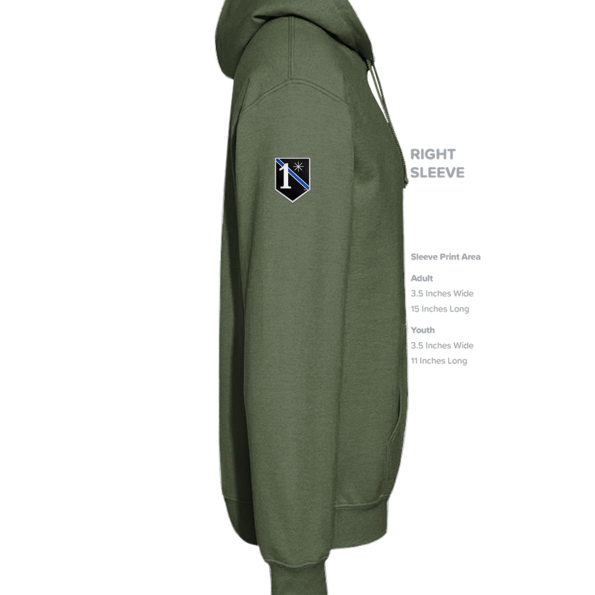 SWAT Eagle Hoodie - Military Green (Right Sleeve) | Ironsight Syndicate